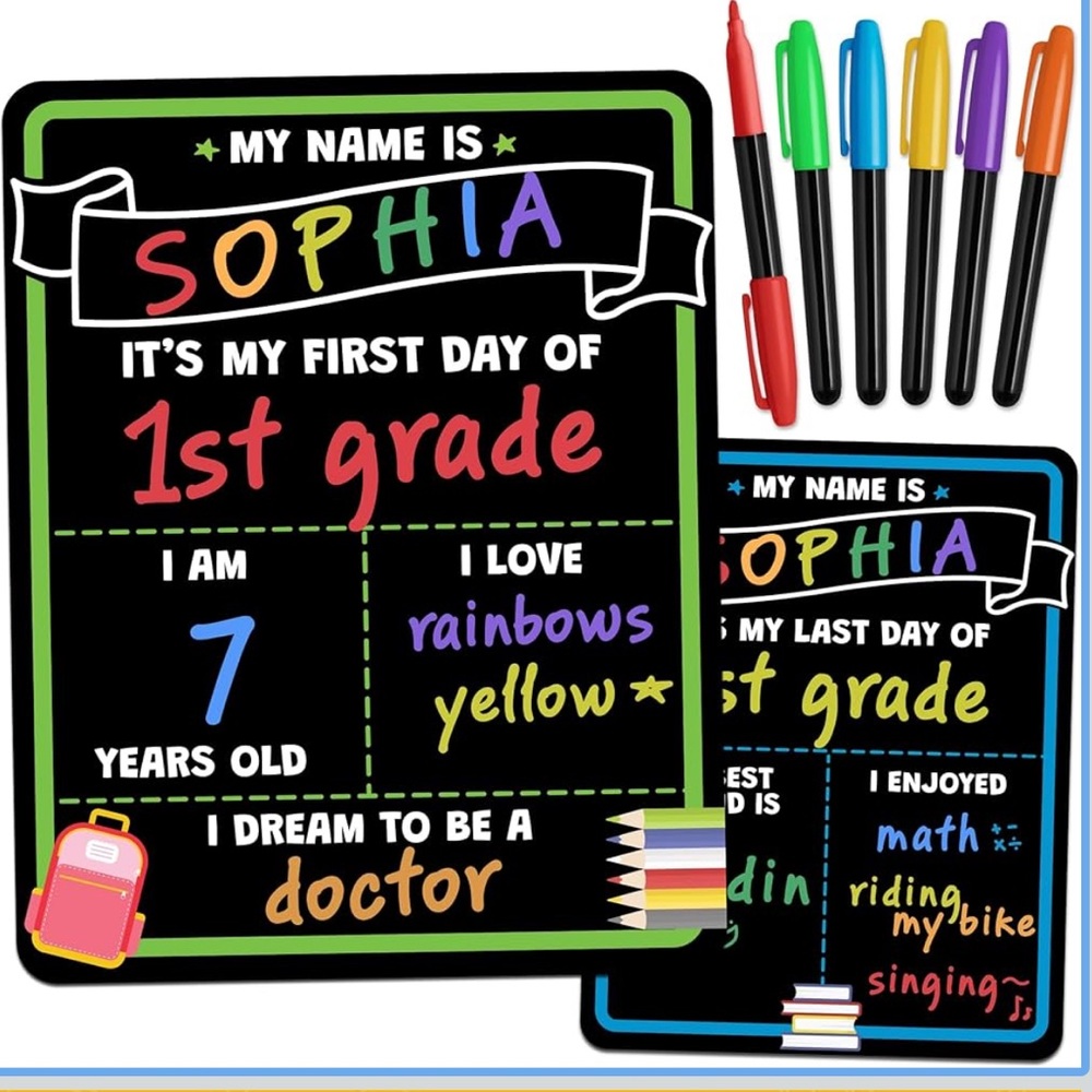 First and Last Day of School Chalkboard Signs